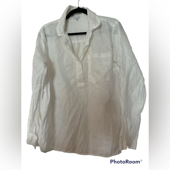 PART TWO | 100% Linen Top Women’s Short Sleeve Blouse in light pink Size L - Picture 13 of 13